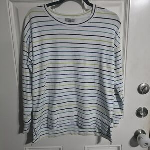 T By Talbots Women's Striped Top UPF 50+ Size Small